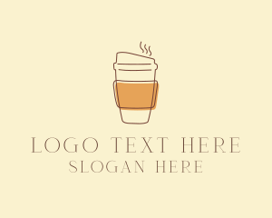 Coffee - Reusable Coffee Cup Cafe logo design