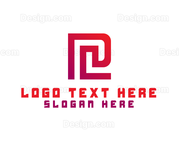 Gaming Badge Letter P Logo