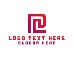 Gaming Badge Letter P logo design