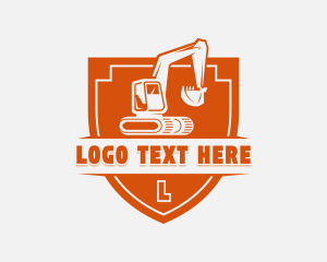 Excavation Builder Construction logo design