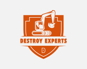 Excavation Builder Construction logo design