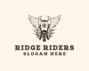 Motorcycle Wings Biker logo design