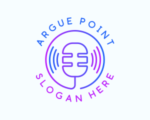Microphone Media Podcast logo design