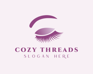 Purple Eyelash Cosmetics logo design