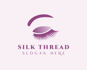 Purple Eyelash Cosmetics logo design