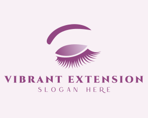 Purple Eyelash Cosmetics logo design