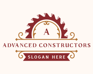 Blade Saw Carpentry logo design