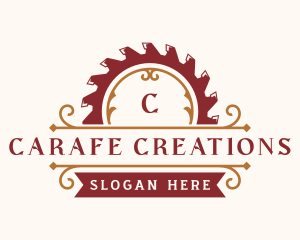 Blade Saw Carpentry logo design