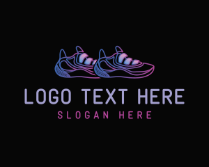 Neon Shoe Runner Logo