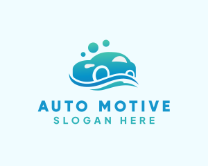 Auto Wash Bubble Cleaning logo design