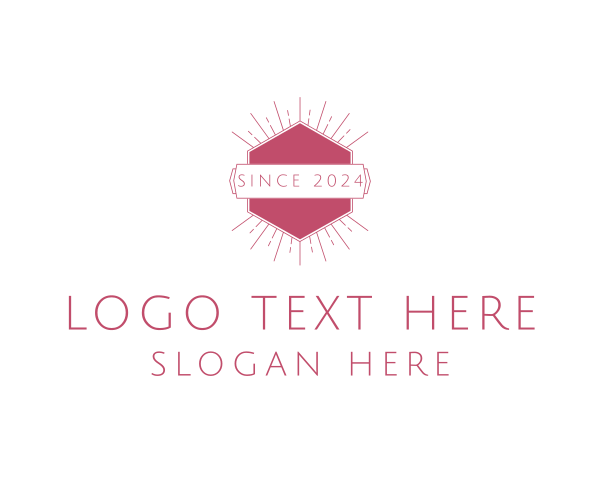 Pink Hexagon logo example 3