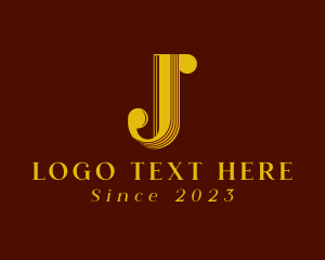 Retro Tailoring Boutique Letter J logo