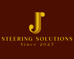 Retro Tailoring Boutique Letter J logo design