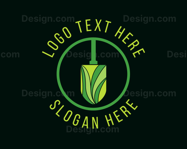 Garden Leaf Shovel Logo