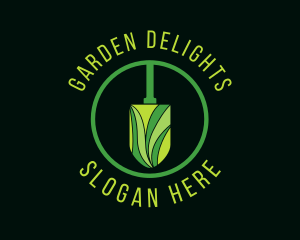 Garden Leaf Shovel logo design