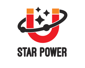 Stars Orbit Magnet logo design