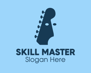 Guitar Player Face  logo design