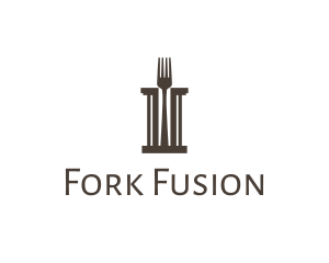 Greek Fork Pillar logo design