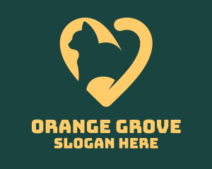 Orange Heart Cat logo