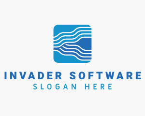 Tech Waves Software logo design