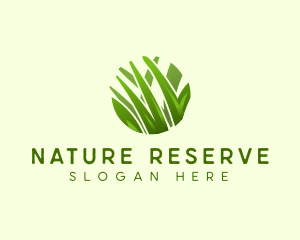 Nature Lawn Grass logo design