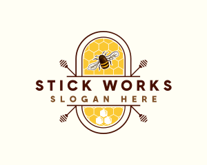 Honey Stick Hive logo design