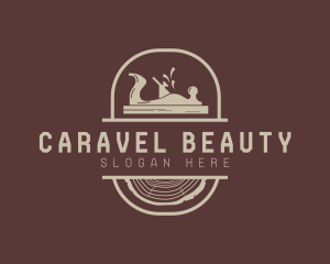 Wood Planer Carpentry Tool logo design