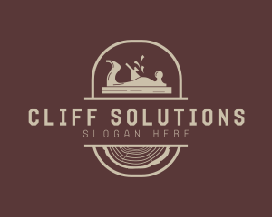 Wood Planer Carpentry Tool logo design