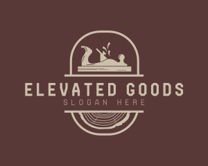 Wood Planer Carpentry Tool logo design