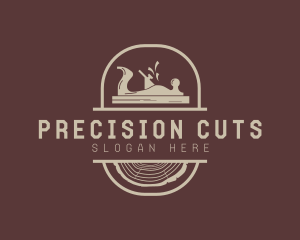 Wood Planer Carpentry Tool logo design