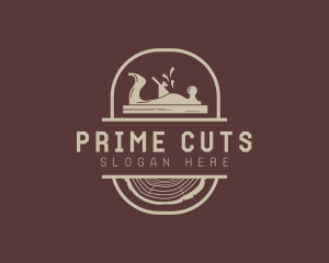 Wood Planer Carpentry Tool logo design