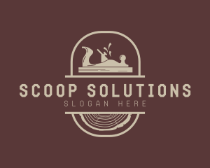 Wood Planer Carpentry Tool logo design