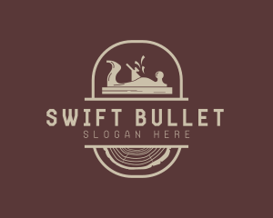 Wood Planer Carpentry Tool logo design