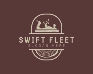 Wood Planer Carpentry Tool logo design