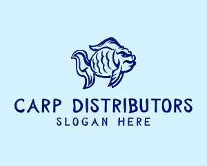 Angry Carp Fish  logo design