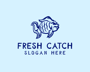 Angry Carp Fish  logo design