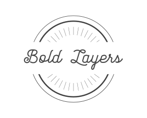 Hipster Retro Circle Badge  logo design