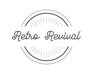 Hipster Retro Circle Badge  logo design