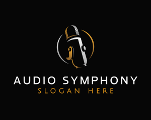 Microphone Recording Audio logo design