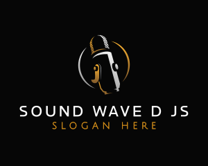 Microphone Recording Audio logo design