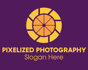 Orange Slice Camera Shutter  logo design