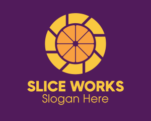 Orange Slice Camera Shutter  logo design