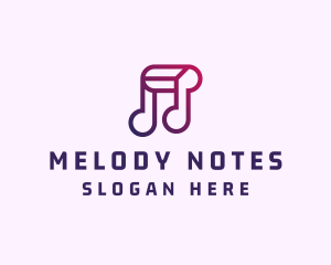 Music Note Playlist logo design