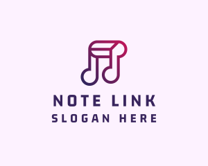 Music Note Playlist logo design