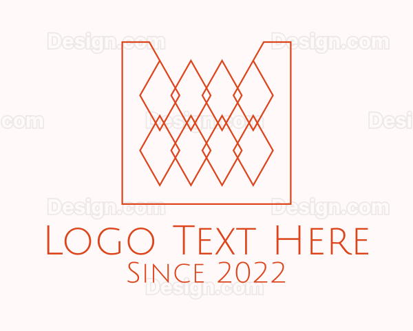 Orange Textile Interior Design Logo