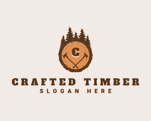 Lumberjack Wood Axe logo design