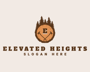 Lumberjack Wood Axe logo design