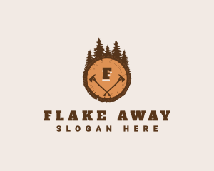 Lumberjack Wood Axe logo design