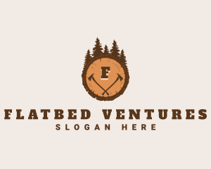 Lumberjack Wood Axe logo design