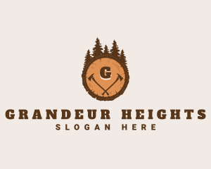 Lumberjack Wood Axe logo design